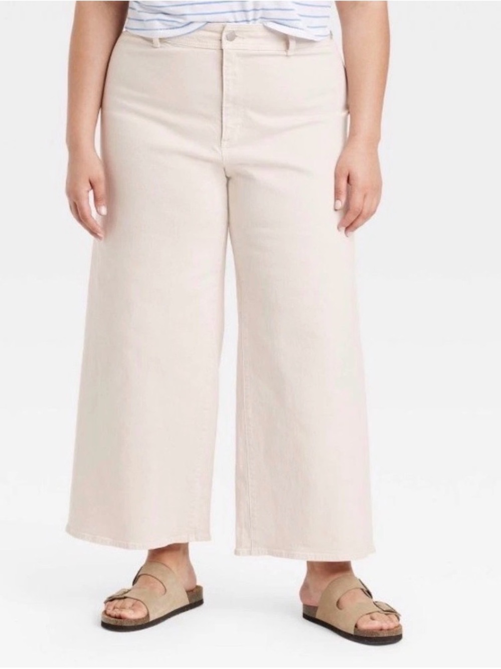 NWT Women’s Universal Thread Sailor Wide Leg Jeans Khaki Sz 16 Reg, high rise